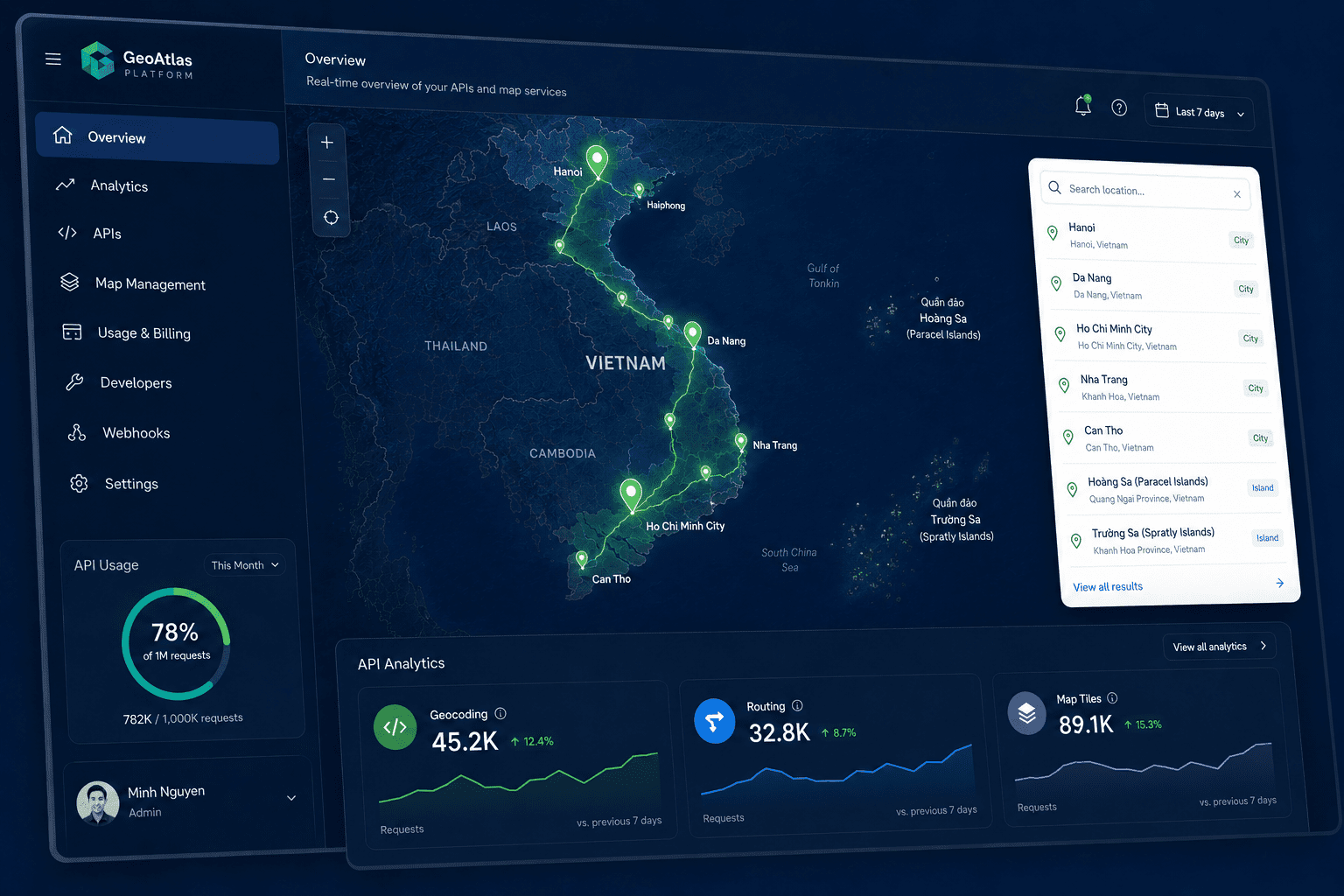 MapVina Dashboard